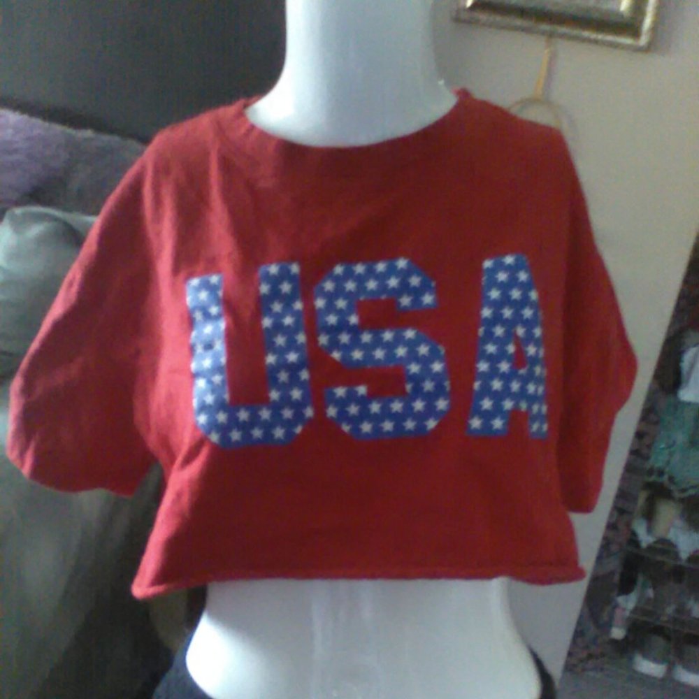 red crop top